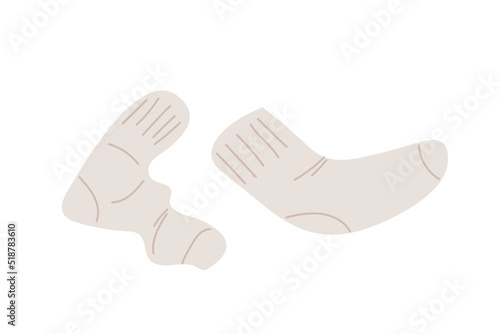 Scattered socks. Vector illustration isolated on a white