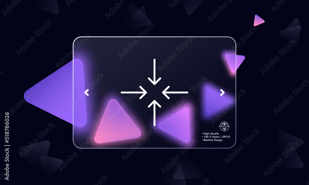 Zoom out arrows line icon. Player, viewer, view, decrease, reduce, vr ...