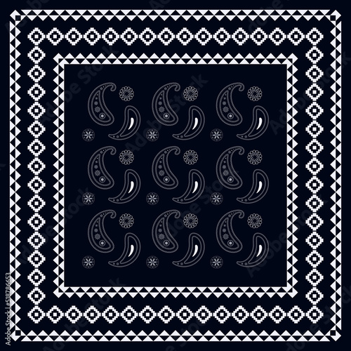 Bandana paisley scarf design
