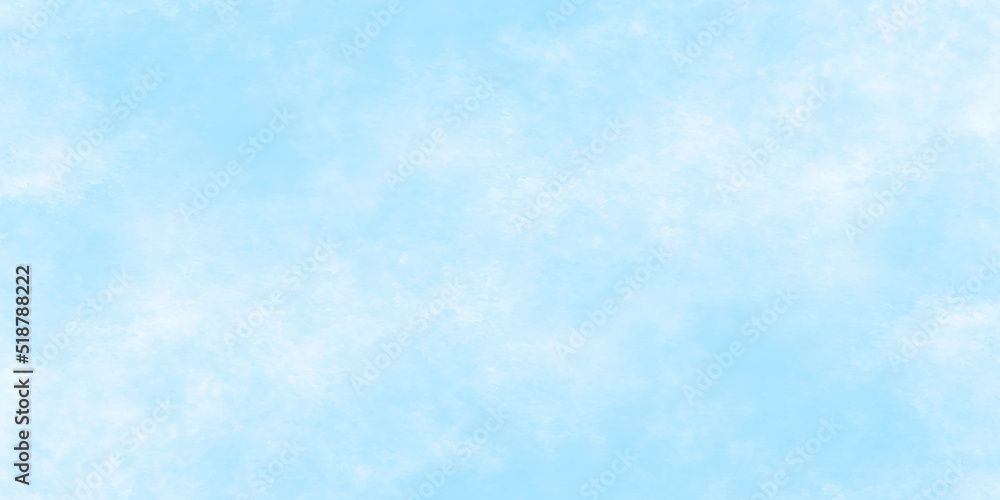White and blue mixed watercolor painted leaks and scratched effects blue background, Cloudy watercolor shades shinny and fresh blue sky background, Beautiful and cloudy blue paper texture background.