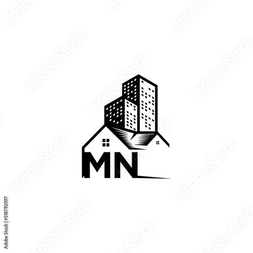 MN realtor concept initial logo with high quality design