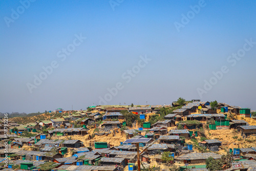 Top view of Balukhali Rohingya refugee camp