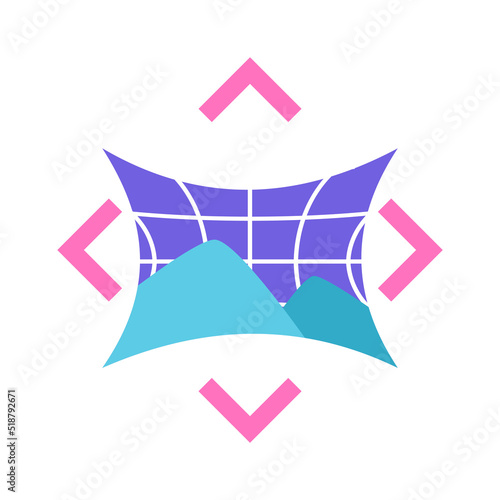 digital virtual reality image photography gallery icon vector illustration