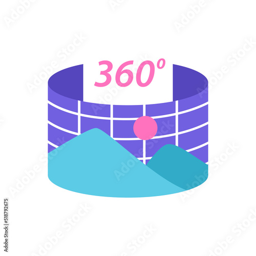 digital virtual reality image photography gallery icon vector illustration