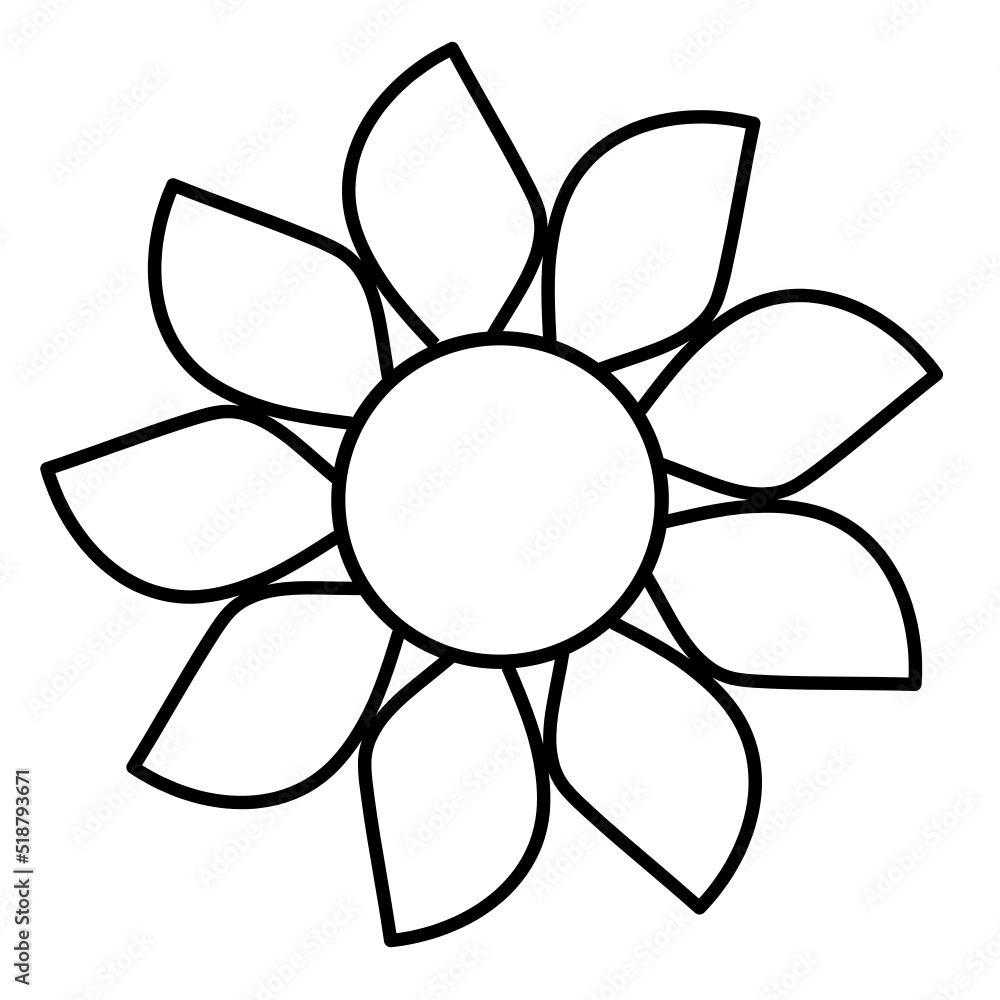 abstract flower outline
