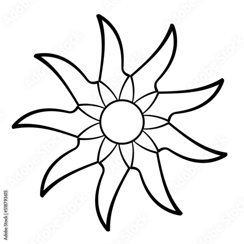 abstract flower outline 