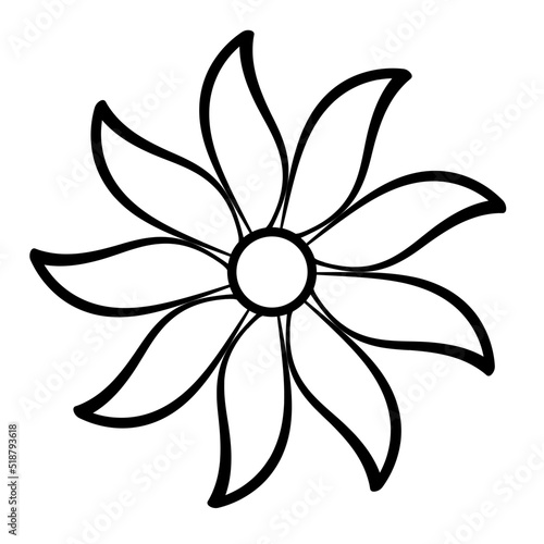 abstract flower outline 