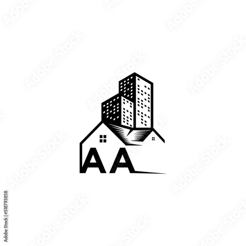 AA realtor concept initial logo with high quality design