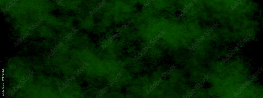 Fluffy and smoky green background, dark green grunge texture with blurry smoke, Green chalkboard texture with grunge effect, Green grunge background for creative design.