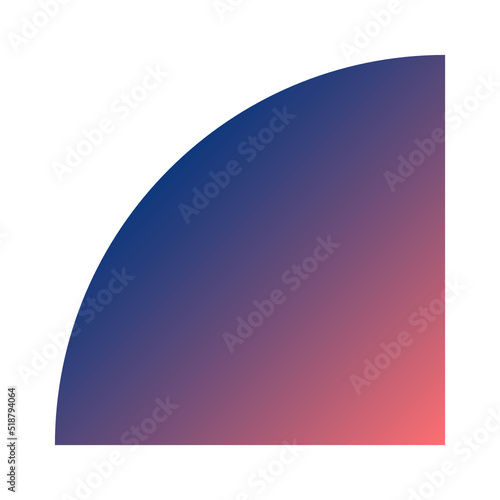 gradient quarter circle
