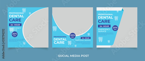 Dental clinic facebook ad template design