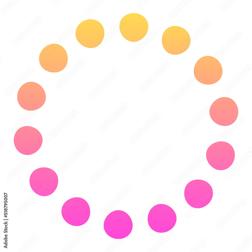 gradient dotted circle shape
