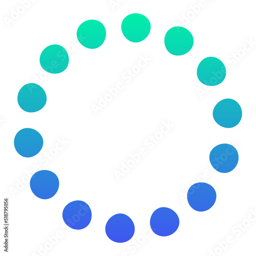 gradient dotted circle shape 