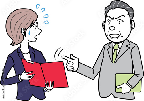 パワハラを受ける女性社員