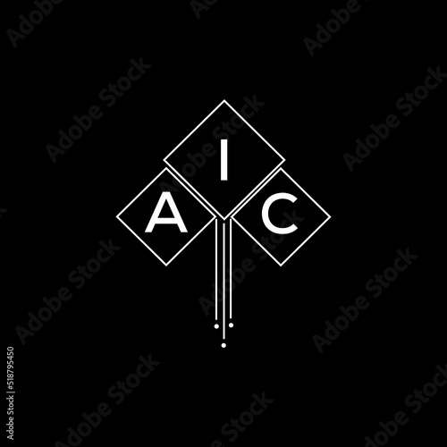 AIC letter logo design with white background in illustrator, AIC vector logo modern alphabet font overlap style.
  photo