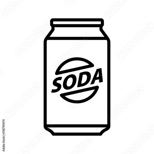 Soda can icon. Pictogram isolated on a white background.