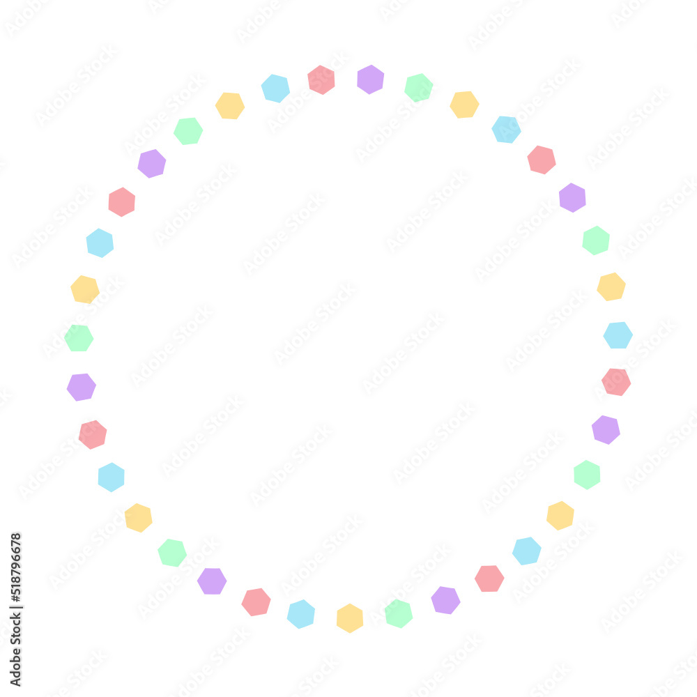 colorful circle frame

