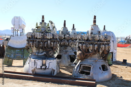 Military airplanes and aircraft engines vintage