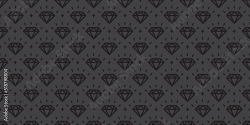Diamonds illustration background. Seamless pattern. Vector. ダイヤモンドのイラストパターン