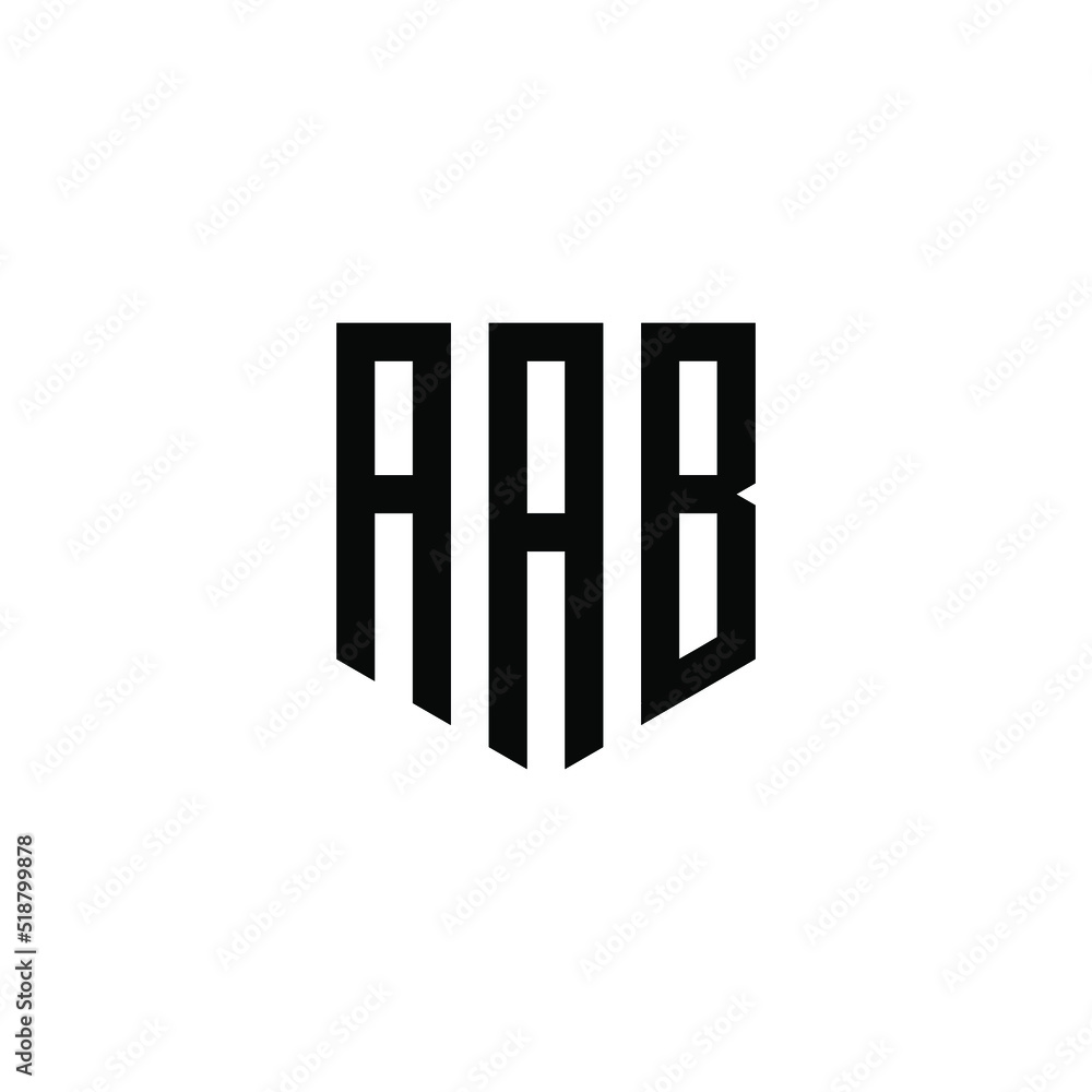 abstract letter aab logo design. initials aab logo