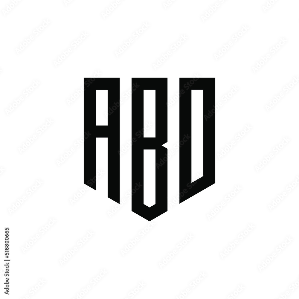 abstract letter abd logo design. initials abd logo