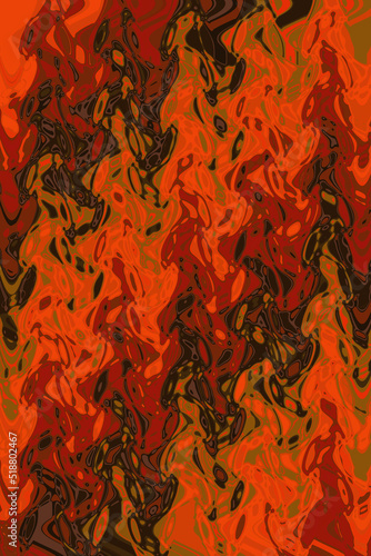 Abstract and contemporary digital art flaming pattern