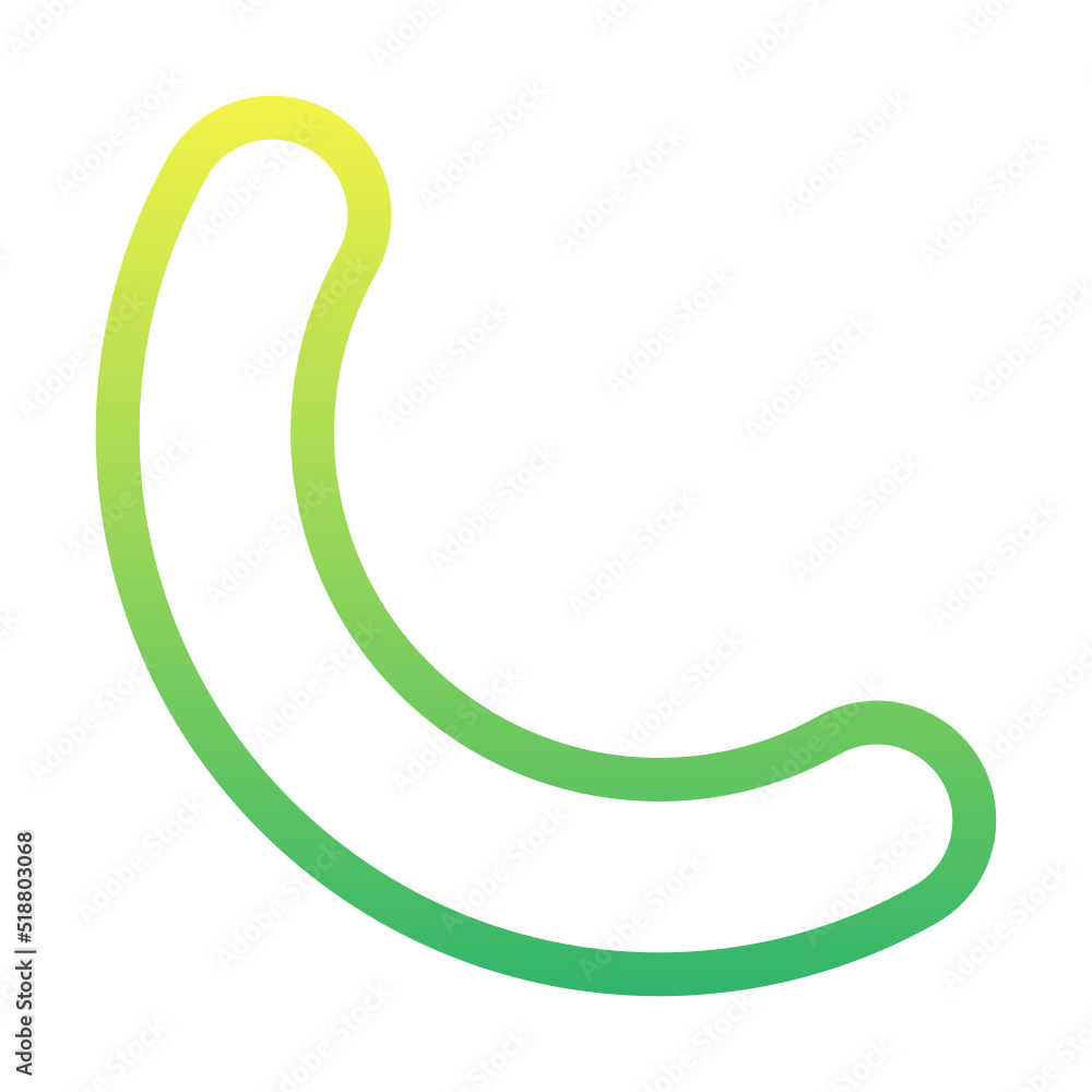 gradient half circle line element

