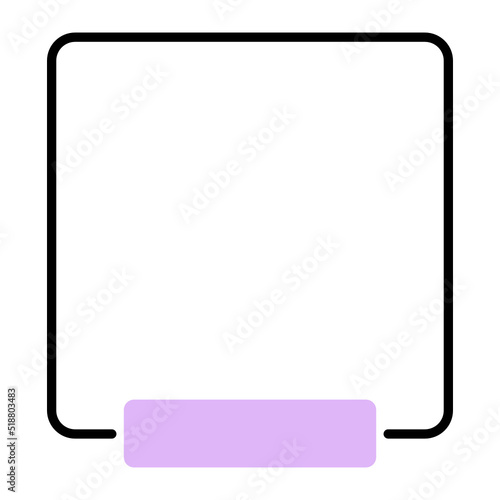 pastel label square frame 