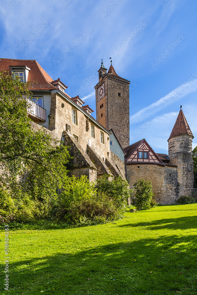 Rothenburg ob der Tauber, Germany. Medieval fortifications