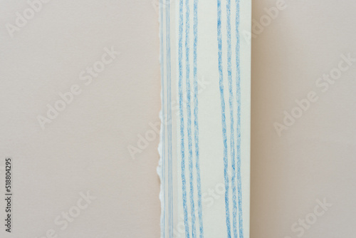 paper object with striped pattern