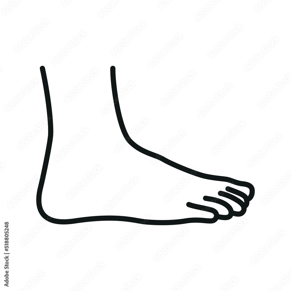 Foot icon - editable stroke Foot icon - editable stroke