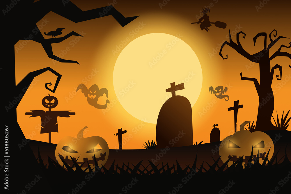 vector illustration of halloween background