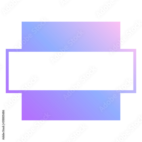 gradient square monogram split 