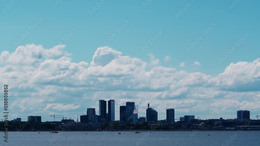 Timelapse with Cumulus Clouds Flying High in a Beautiful Blue Sky. Nature Before the Storm. Weather, Climate Change and Global Warming Concept. Timelapse with Cumulus Clouds Flying High in a Beautiful Blue Sky. Nature Before the Storm. Weather, Climate Change and Global Warming Concept.