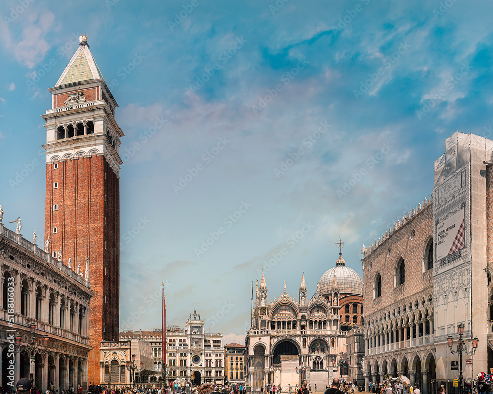 Venice panoramic view San Marco square