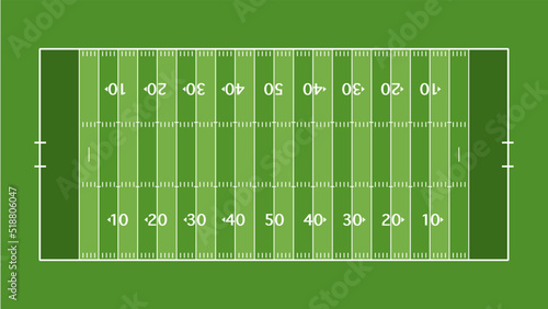 graphic american football field with dark green and light green pattern grass for graphic designer or match line up 