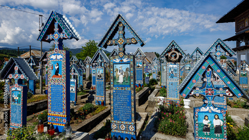 The merry cemetery of sapanta in the Maramures of Romania