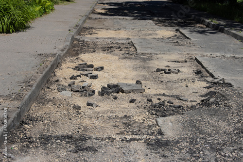 Repair and replacement of asphalt in the city yard