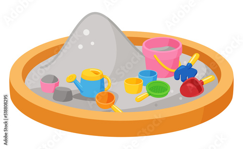砂場遊びのイラスト