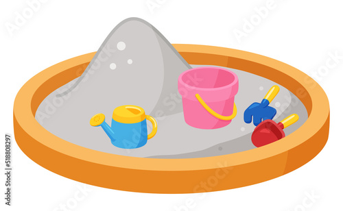 砂場遊びのイラスト