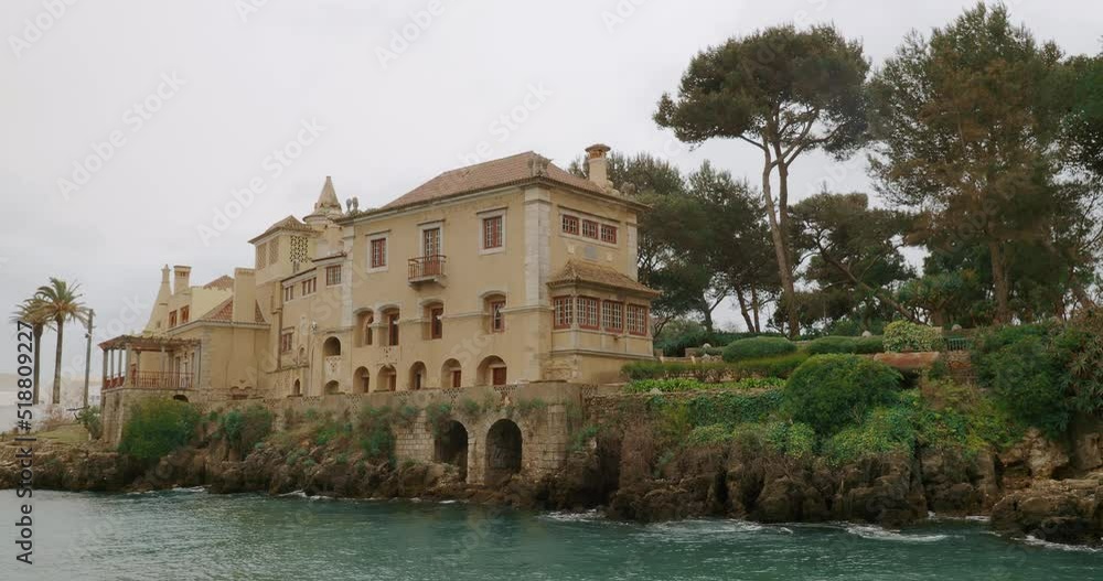 Coastal scene with Casa de Santa Maria in Cascais, Portugal Coastal scene with Casa de Santa Maria in Cascais, Portugal