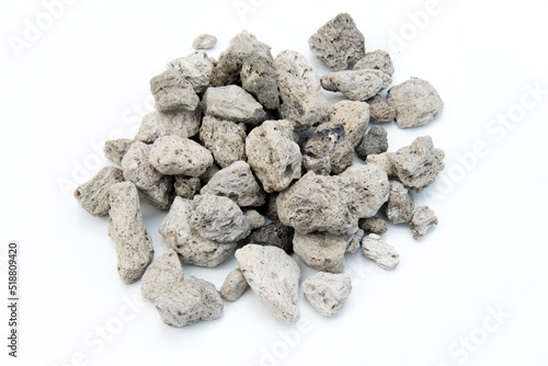 pumice over white background photo