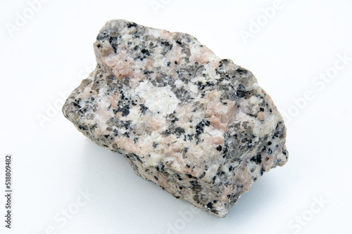 granite igneous rock over white background