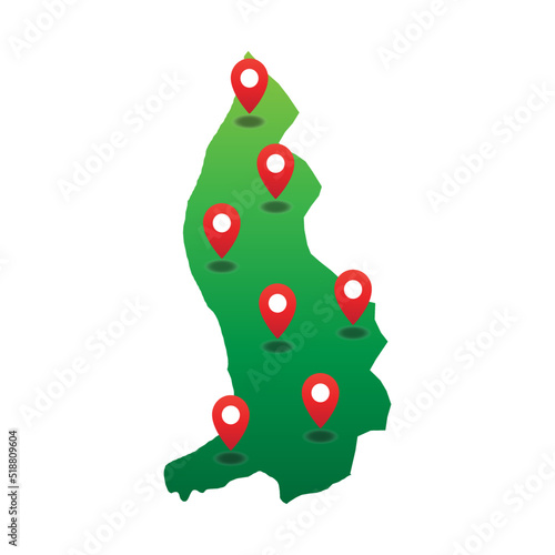 liechtenstein Map with pin location