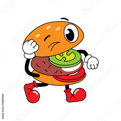 burger traditional cartoon
