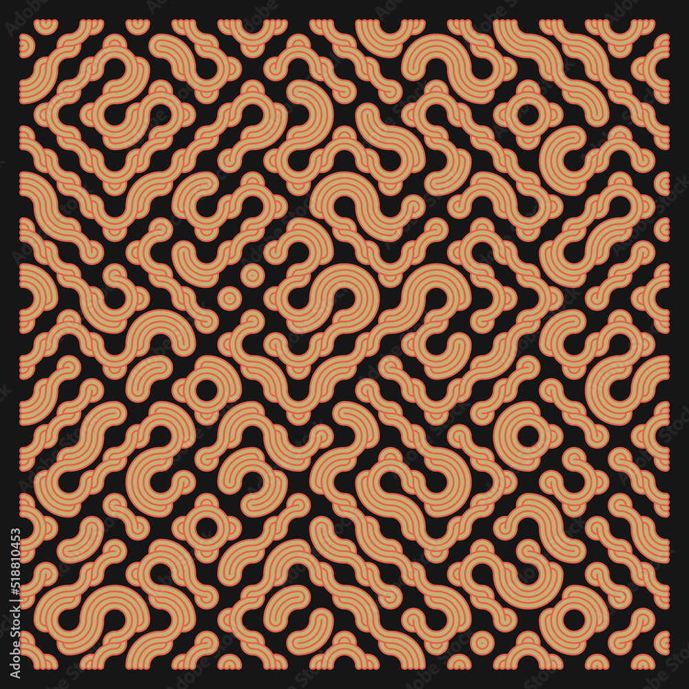 Color truchet tiling connections illustration Color truchet tiling connections illustration