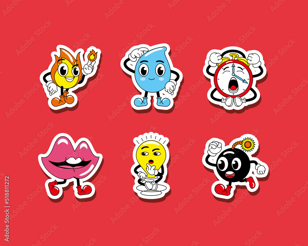 stickers traditional cartoon stickers traditional cartoon