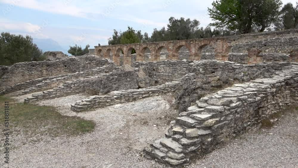 The Grottoes of Catullo, an archeological excavation site of an old roman villa at the tip of Sirmione at Lake Garda, Italy The Grottoes of Catullo, an archeological excavation site of an old roman villa at the tip of Sirmione at Lake Garda, Italy
