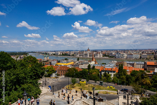 The city of Budapest with the parliament building 