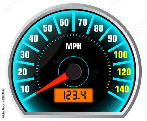 stock vector set of speedometers for dashboard 

analog device for speed. car interior speedometer 

control. futuristic speedometer car.
